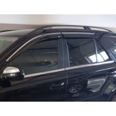 Дефлектор вікна для Mercedes ML-class W-164 2005-2011 з нерж. хром полоскою